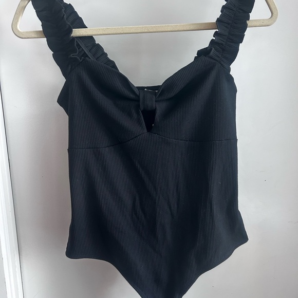 Black Ruched Swimsuit - Picture 1 of 3